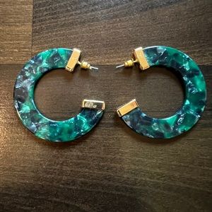 8 Other Reasons green resin earrings